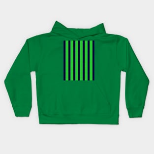 Blue and Green Striped Pattern Kids Hoodie